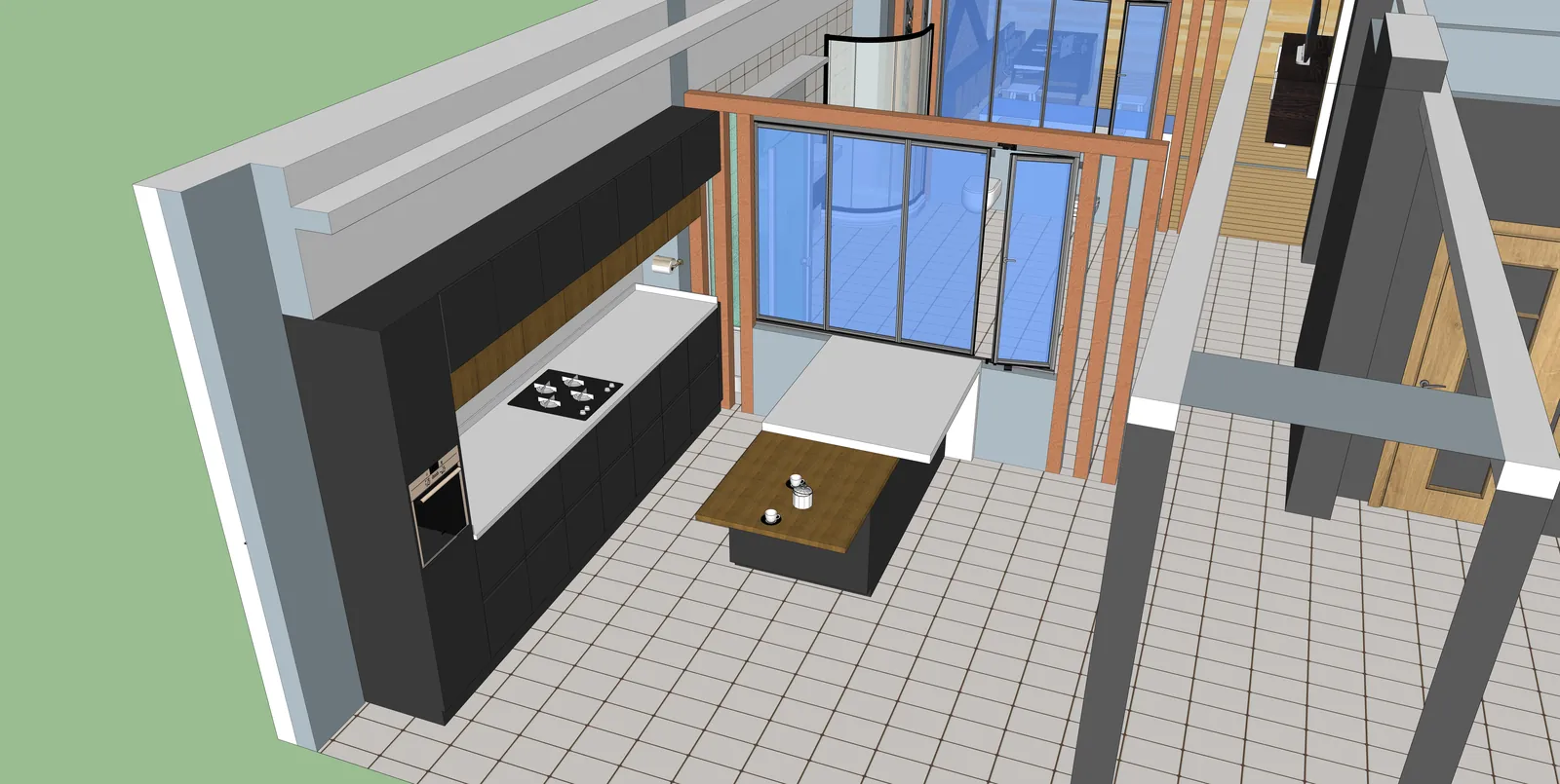 Cihanbeyli Showroom Ofis Çalışması - 3D render görselleştirme 3
